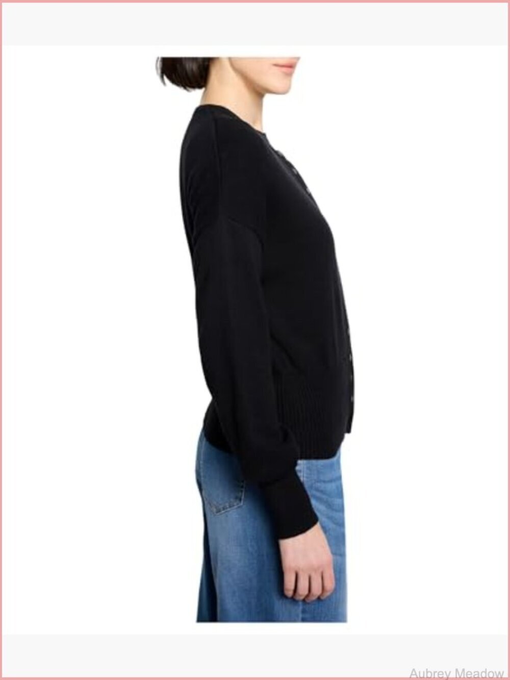 Cotton Snap Front Cardigan Midweight Layering Piece - Picture 2 of 3